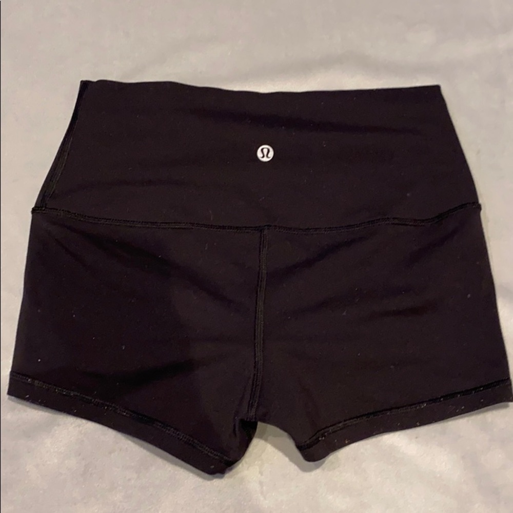 Lululemon black high waisted shorts
